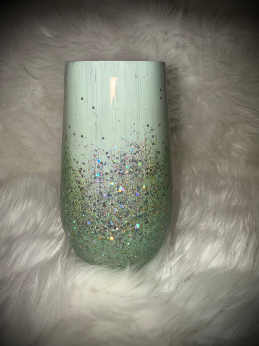 Sea Glass Base 17oz Stemless Glass