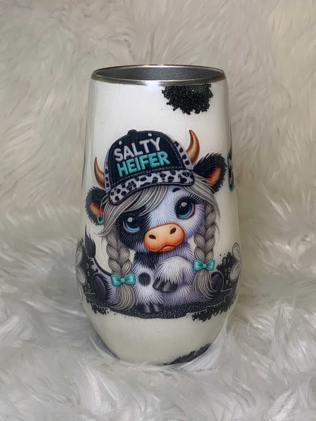 17 oz Salty Heifer w/Lid and Straw