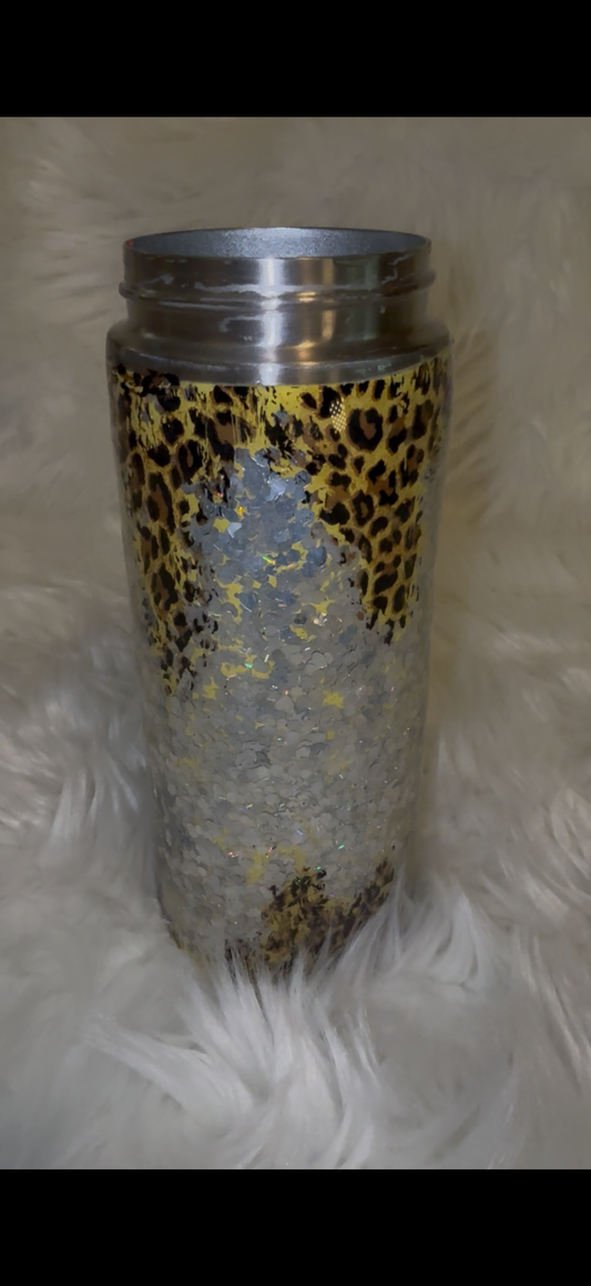 12oz Silver Chunky w/Foil Skinny Koozie w/bottle opener